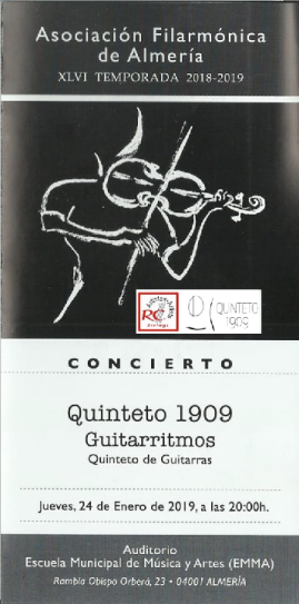 Cartel concierto Quinteto 1909_240119